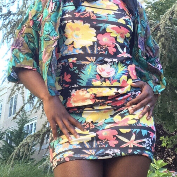 Lee Anse Ethnic Blouse Cardigan Top Linen Floral Retro Loose Vintage - Picture 7 of 8